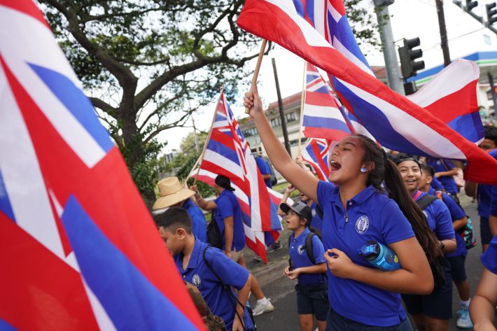 Kamehameha haumāna march with purpose, honor Queen Liliʻuokalani