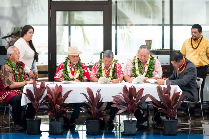 Kamehameha Schools, OHA ink historic agreement with French Polynesia leaders